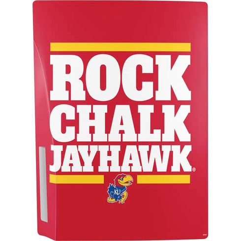 University of Kansas Rock Chalk Jayhawk PS5 Console Skin